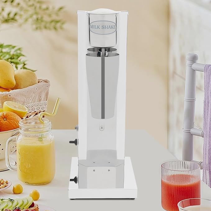 Electric Milkshake Maker 180W Commercial Milkshake Machine with 22 Oz Stainless Steel Cup &amp Non-Slip Feet 2-Speed Household Electric Blender for Milk Tea Stores