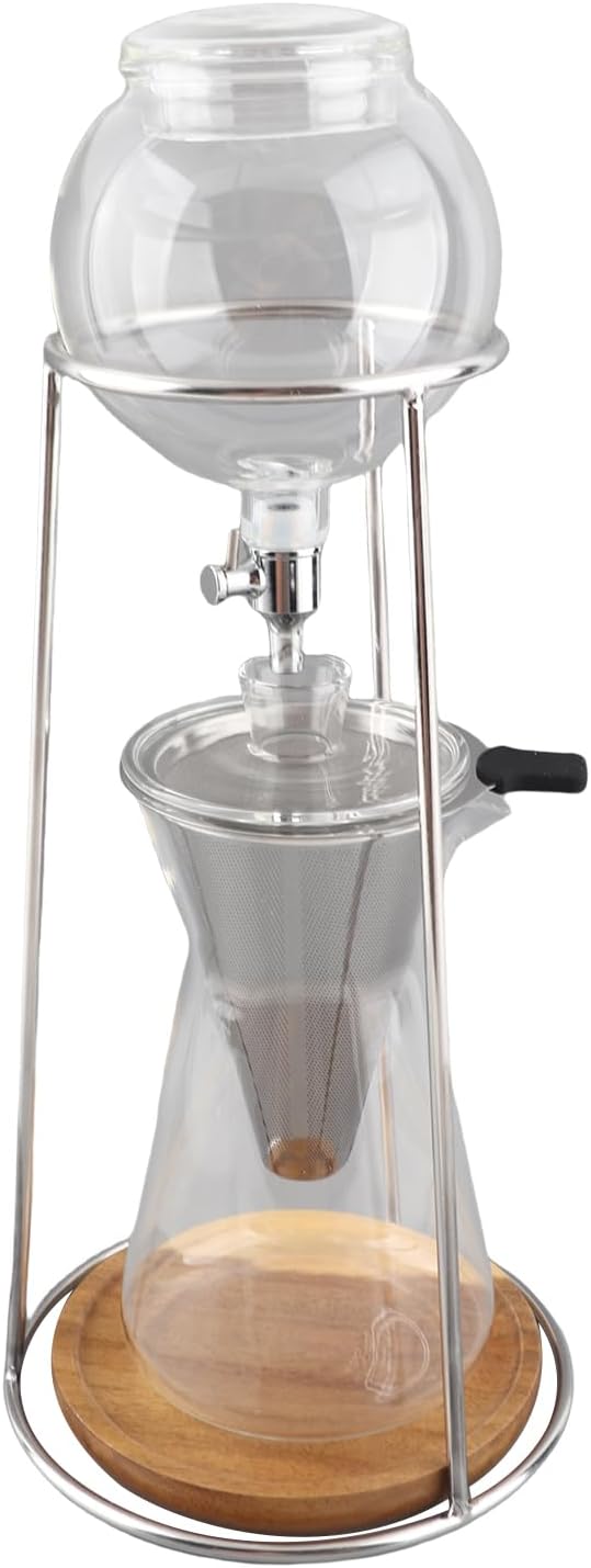 Dripper Hand Brew Coffee Maker Premium Borosilicate Glass Heat Proof Coffee Maker Portable Cold Brew Ideal for Home Bar &amp Hotel Use