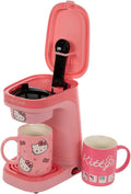 Hobby Lobby Hello Kitty Single Serve Coffee Maker Set Pink 1-Cup Capacity 2 Ceramic Mugs 9 H x 5.25 W