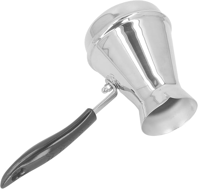 2PCS Turkish Coffee Pot Premium Stainless Steel Stovetop Pour Over Coffee Maker Kettle Long Handle Pot Ideal for Home Kitchen &amp Office (850ml)