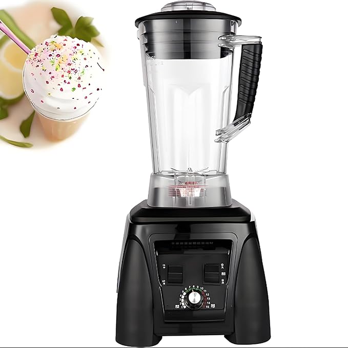 2200W Smoothie Blender 2L Commercial Smoothie Machine 26000 Rpm Countertop Blender Speed Adjustable with Automatic Cleaning for Kitchen Fruits Shakes Smoothies and Frozen Drinkser