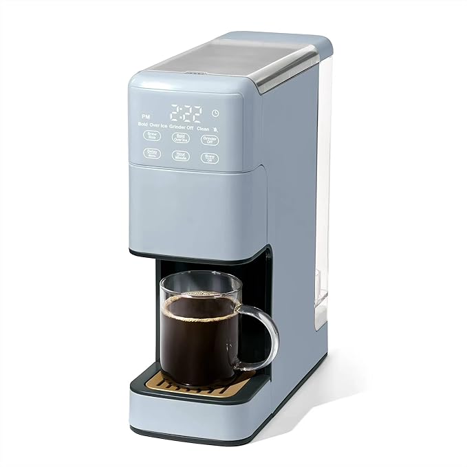 Perfect Grind™ Programmable Single Serve Coffee Maker White Icing by Drew Barrymore (Blue)
