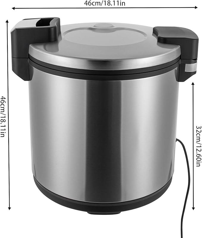 Commercial-Grade Electric Rice Warmer Food Warm with Rice Spoon Rice Warmer with Warm Function For Restaurant Party Family 23L 130 Cup Cooked
