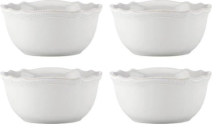 Lenox 895710 French Perle Bead All-Purpose Bowls Set Of 4 White