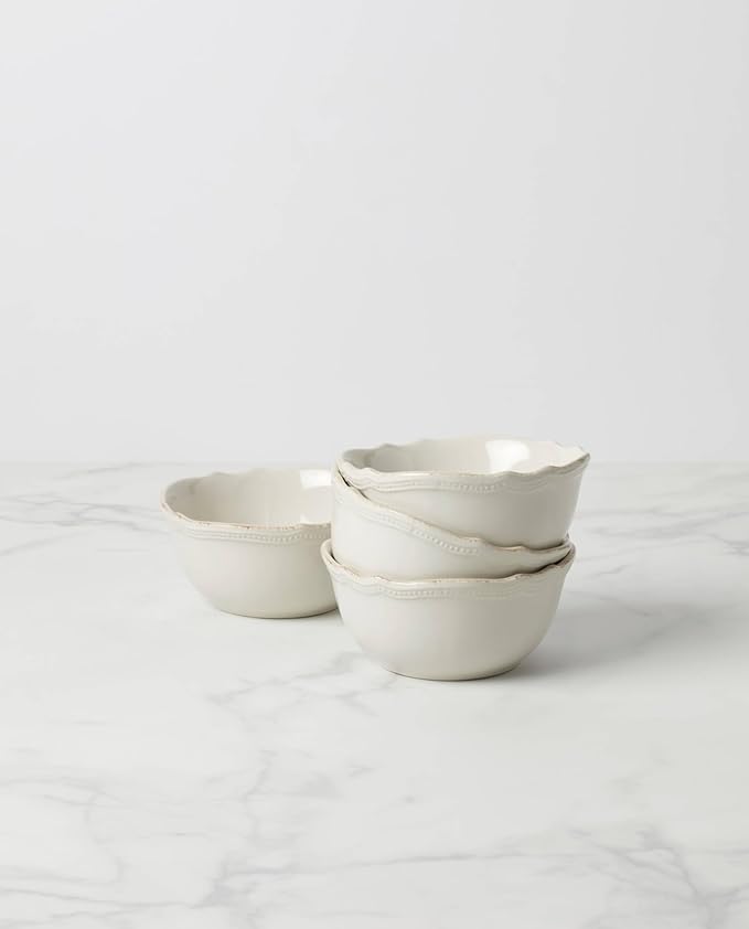 Lenox 895710 French Perle Bead All-Purpose Bowls Set Of 4 White