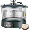 3L Low Sugar Rice Cooker Automatic Lifting Sugar Removal Rice Cooker Transparent Glass Pot 4 Gear Firepower (Green)