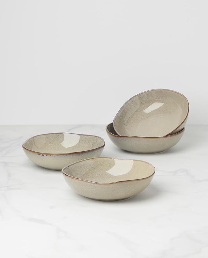 Oneida 899210 Organic Shades Oatmeal Pasta Bowls Set Of 4 Service For 4
