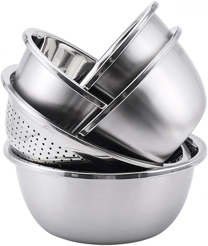 Mixing Bowls Classic Pots and Pans Set 5-Piece Cookware Set 304 Stainless SteelA