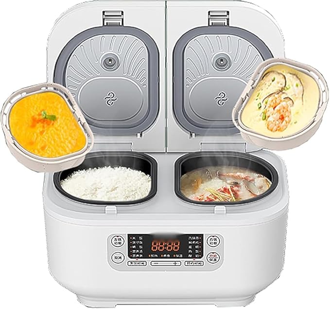 1.5L Home Rice Cooker – Double Inner Pot Multi-Functional with 12H Timer &amp Keep-Warm Ideal for (Family/Everyday Use)