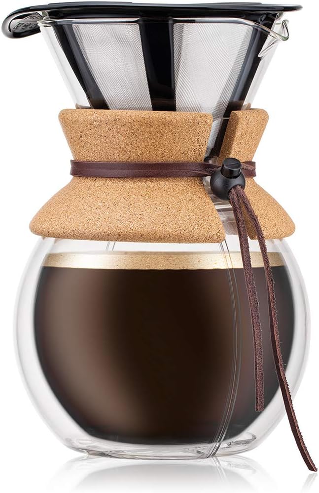 Bodum Pour Over 8 Cup Double Wall Coffee Maker 16.2 x 14.9 x 22.2 cmTransparent