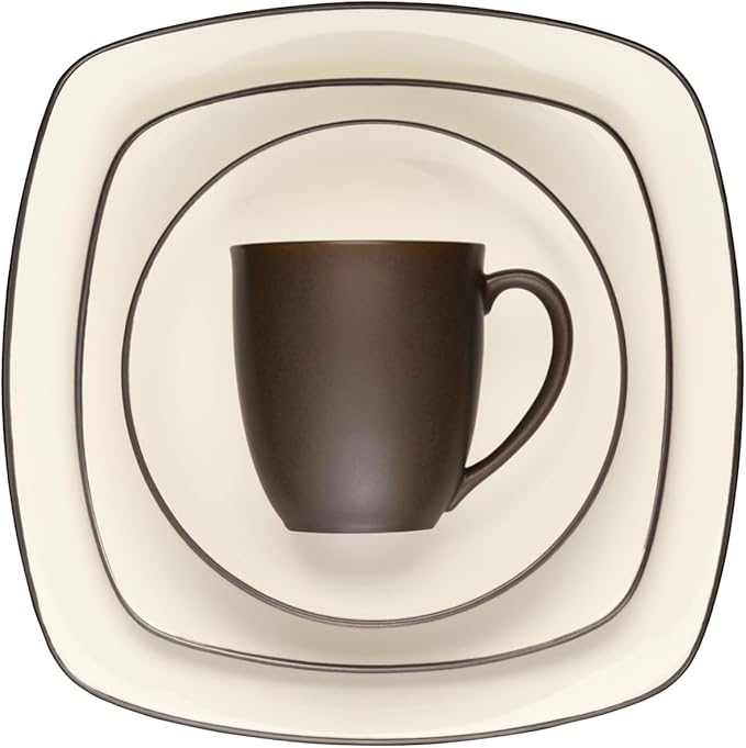 Noritake Colorwave Chocolate 4-Piece Square Place Setting Service for 1