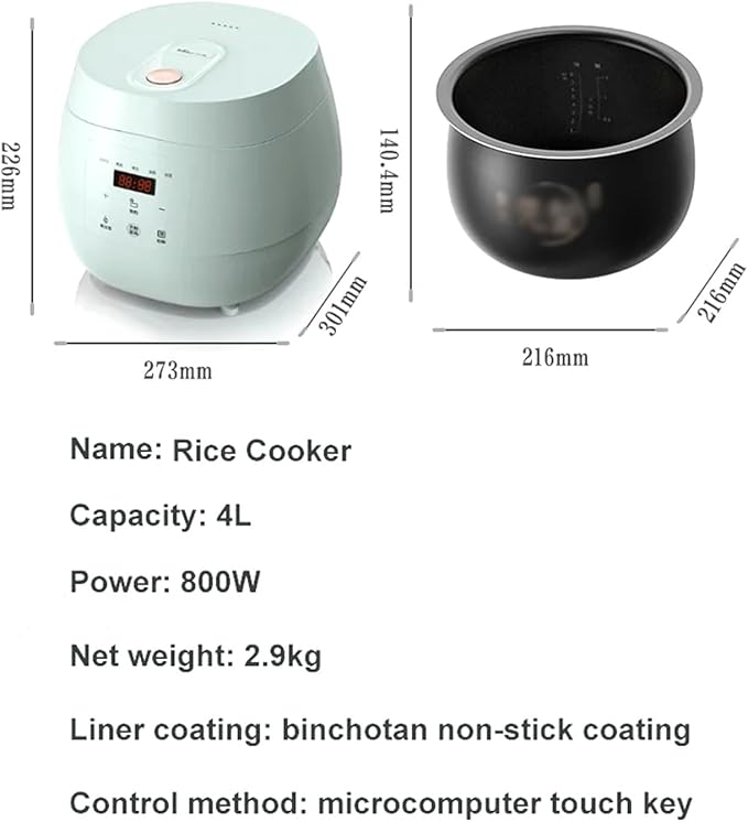 GRFIT 4L Rice Cooker Multifunctional Portable Electric Cooker Thickened Non-stick Liner Kitchen for Dormitory jinyi2016SHOP-1998