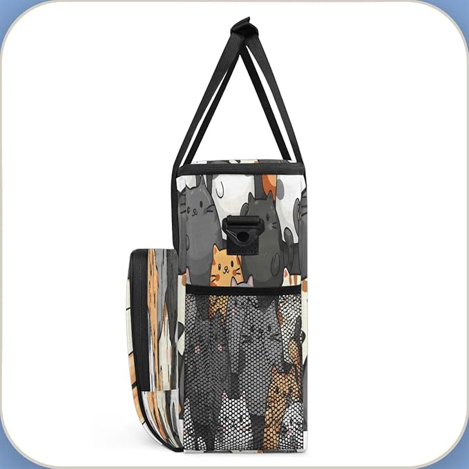 Animal Lovely Cats Coffee Maker Carrying Bag for Keurig K-Mini or K-Mini Plus Storage Portable Coffee Maker Travel Bag