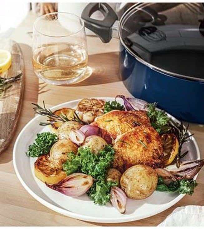 Bella 5-pc. Nonstick Frying Pan with Glass lid Everyday Pan Set in Red