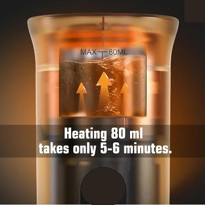 Portable Espresso Maker – Self-Heating USB-C Rechargeable Travel Coffee Maker for Car Camping Office portable coffee maker - portable coffee machine With Ground Coffee &amp NS Capsule (Green)