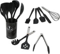 14 Piece Silicone Cookware Set Heat Resist Kitchen Tools Cooking Kitchen Utensils with Comfortable Handles for Home and Restaur Use