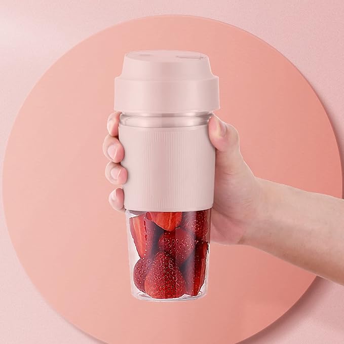 Portable Electric Juicer Cup 300ML USB Charging Handheld Electric Blender Cup with Stainless Steel Blades Make Ice Gaza Milkshakes Juice (#1)