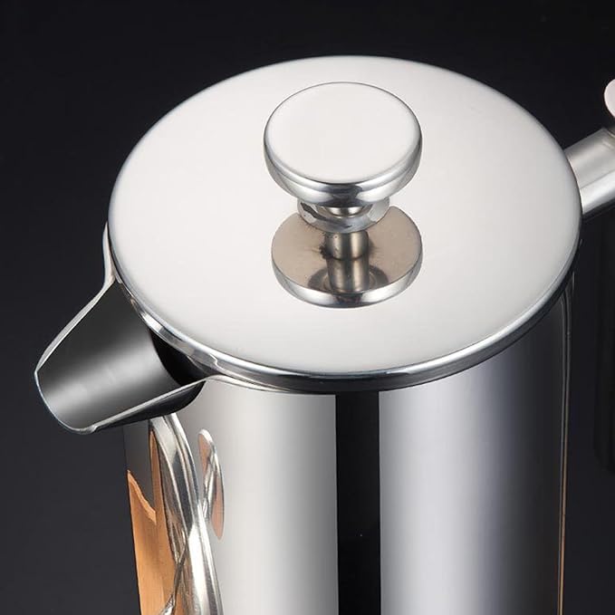 Hand Press Coffee Maker - Easy to Clean Filter System Cold Brew Tea Pot Hand Press Sturdy Leak-Resistant Design with Removable Filter Beverage Tool for Kitchen Cafe Travel and Apartment Use