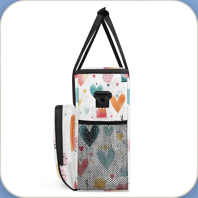 Heart Cake Coffee Maker Carrying Bag Portable Travel Storage Tote Bag Compatible with K-Mini or K-Mini Plus Single Serve Coffee Brewer Carrying Case with Multiple Pockets &amp Shoulder Strap