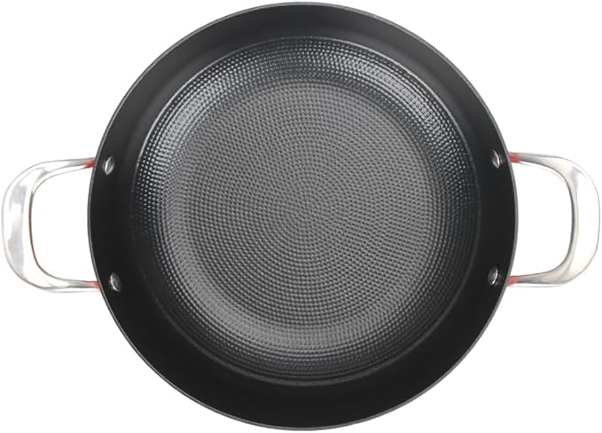 LAGUIOLE Lightweight Cast Iron Sauté Pan 28 x 8.2 cm - Excellent Heat Retention Non-Stick Elegant Design All Heat Sources Induction 100% Cast Iron 3.5L Red
