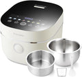 Rice Cooker 4L Low Carb with Nonstick Stainless Steel Inner Pot 8-Cup LED Display Rice Maker 24-Hr Delay Timer &amp 8-Hr Keep for White Rice/Porridge