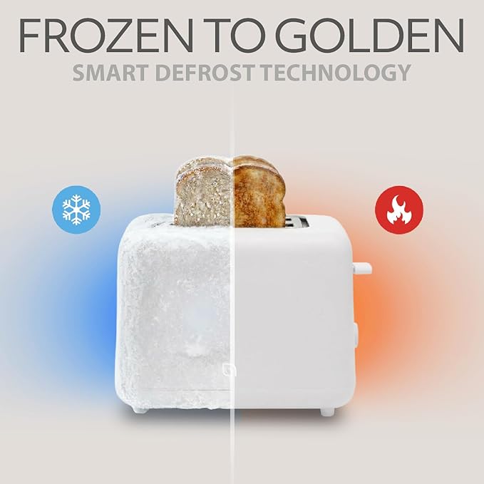 WILLOW Eco Series 2-Slice Toaster Extra-Wide Slots for Bagels &amp Artisan Bread 6 Shade Browning Settings High-Lift Toast Boost Removable Crumb Tray Cancel/Defrost Buttons Toaster 2 Slice