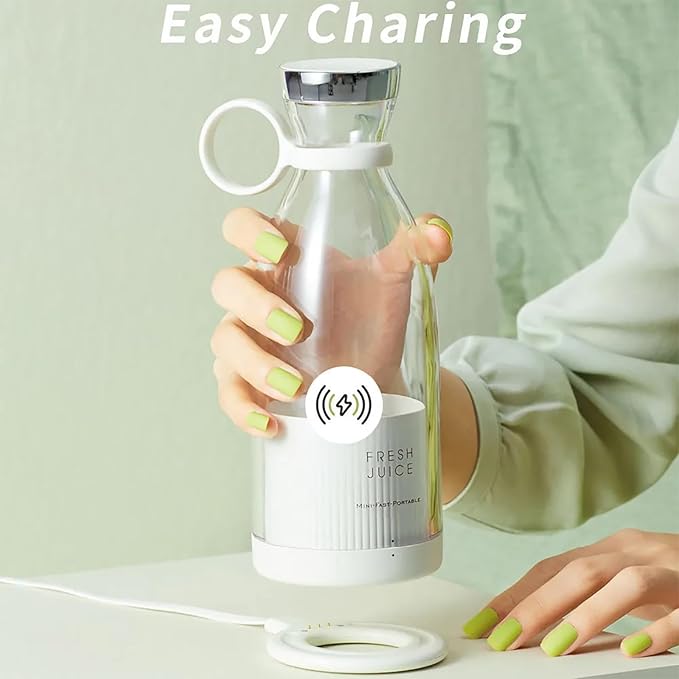 Portable Blender Cup Personal Size Juicer with 350ml Capacity and 4 Blades Excellent Mixing Ability and Easy to Clean USB Magnetic Charging for Breakfast Travel Vacation