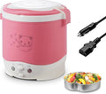 OSBA Small Rice Cooker12v Portable Travel Rice Cooker For Car Cooking Heating and Keeping Warm Function Can be Used As a Electric Lunch Box (Pink)
