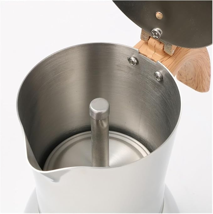200ml Stovetop Espresso Maker Stainless Steel Coffee Machine 4Cup 6.8 Oz