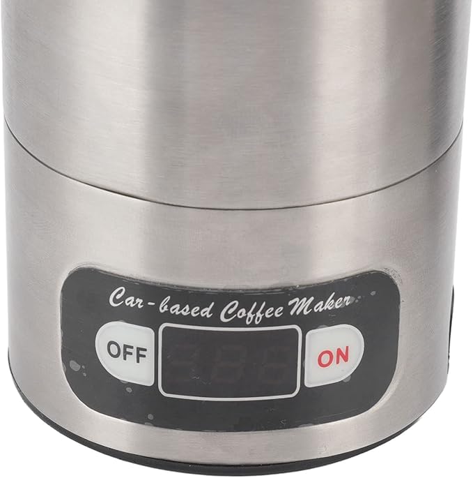 Luqeeg Portable Coffee Maker Electric Espresso Machine Mini Electric Coffee Machine for Car Electric Espresso Maker for Capsule with 12V 24V Cigarette Lighter Stainless Steel Travel Cup