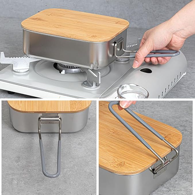 Multipurpose Camping Cookware Set 2P 7.3 x 5.5 x 2.6 inches