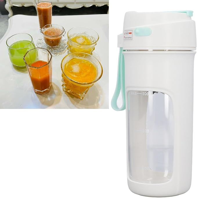 Sorandy Juicer Blender Cup 500ml Blender Cup Miniature Juicer Cup with Straw Automatic Blender Cup Food and for Gym Travel for Shakes Smoothies Sorandyobg5m9uz7d