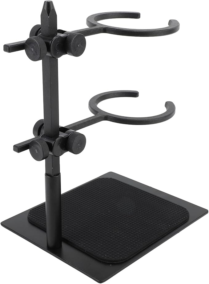 Pour Over Coffee Dripper Stand Set Double Layer Hand Brewing Station with Glass Coffee Pot and Ceramic Filter Cup Portable Coffee Maker for Home Office Travel Adjustable Height