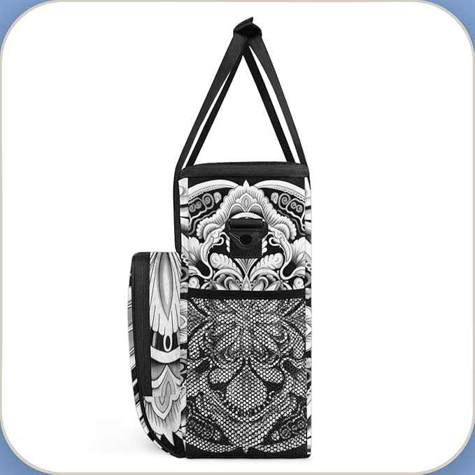 Mandala Coffee Maker Carrying Bag Portable Travel Storage Tote Bag Compatible with K-Mini or K-Mini Plus Single Serve Coffee Brewer Carrying Case with Multiple Pockets &amp Shoulder Strap