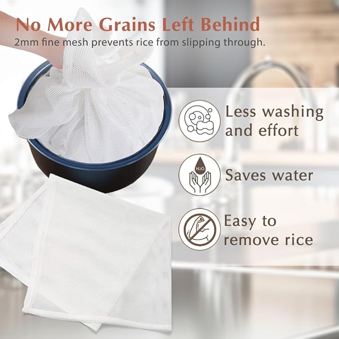 Japanese Rice Cooker Net Sushi Rice Net Mesh Polyester Napkin Reusable Made in Japan (L Size (40x40)) White