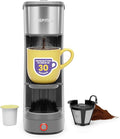 Chefman InstaCoffee Max The Easiest Way to Brew the Boldest Single-Serve Coffee Use Fresh And Flavorful Grounds or K-Cups With A Convenient Built-In Lift Grey