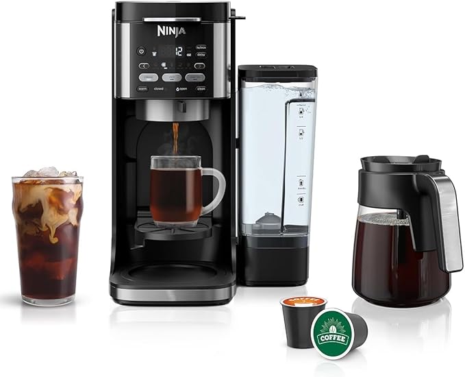 Ninja | Drip Coffee Maker | DualBrew Pro Hot &amp Iced Coffee | Compatible with K-Cup Pods | 3 Brew Styles (Classic Rich &amp Iced) | 60oz Removable Reservoir &amp Dishwasher Safe | Black | 12-Cu