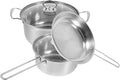 Cabilock 1set Stainless Steel Pot Set Cookware Set Soup Pot Frying Pan Clad Cookware