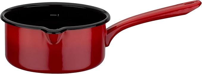 GSW 190114 Red Shadow Saucepan Set 7 Pieces Steel enamel