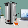 25L Coffee Percolator Large Coffee Maker Hot Coffee Dispenser with Double Wall Insulation Tea Maker Machine for Catering Church Restaurant Dual Layer Stainless Steel