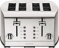 KRUPS: Breakfast Set Stainless Steel Toaster 4 Slice 1500 Watts 6 Brown Settings Defrost Reheat High Lift Lever Silver Matte and Chrome