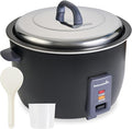 Restaurantware Commercial Rice Cooker 60 Cup Heavy-Duty Steel Industrial Rice Warmer With Nonstick Interior Black Ideal For Catering And Buffet Use
