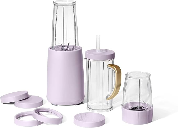 Personal Blender Set 12-Piece 240W Compact Single Serve Blender with Blending and Grinding Cups BPA-Free Dishwasher Safe (Lavender)