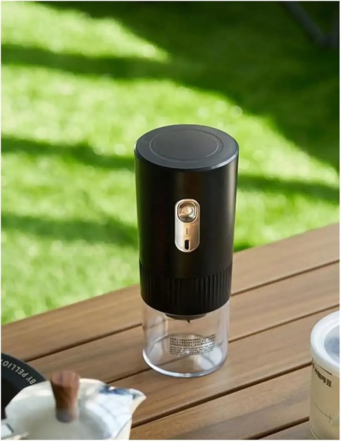 Portable Coffee Machine Upgrade Portable Electric Coffee Grinder USB Charging Professional Grinding Coffee Bean Grinderfor Outdoor Travel Picnic(Black)