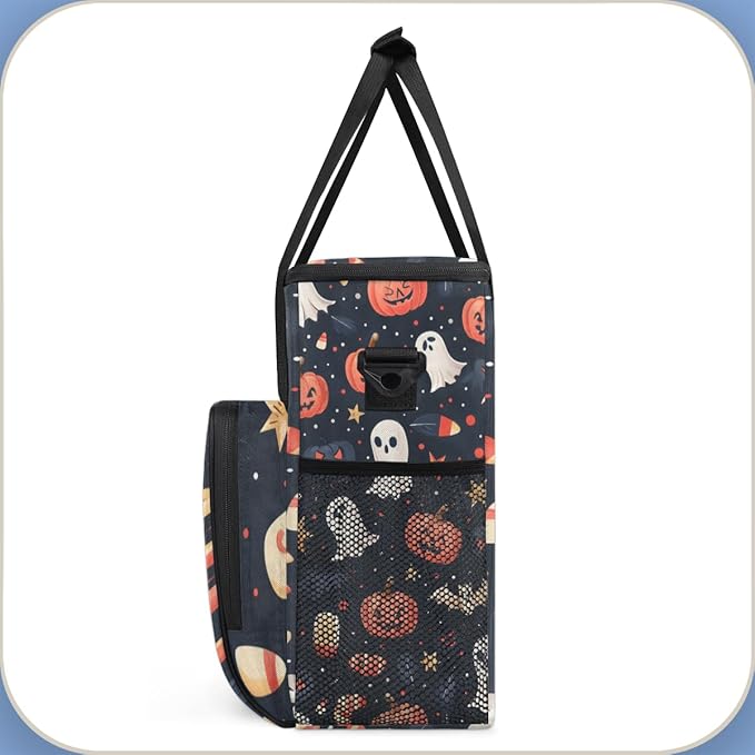 Watercolor Pumpkin Coffee Maker Carrying Bag Colorful Pumpkin Travel Storage Bag Compatible with K-Mini or K-Mini Plus Single Serve Coffee Brewer Carrying Case with Multiple Pockets &amp Shoulder S