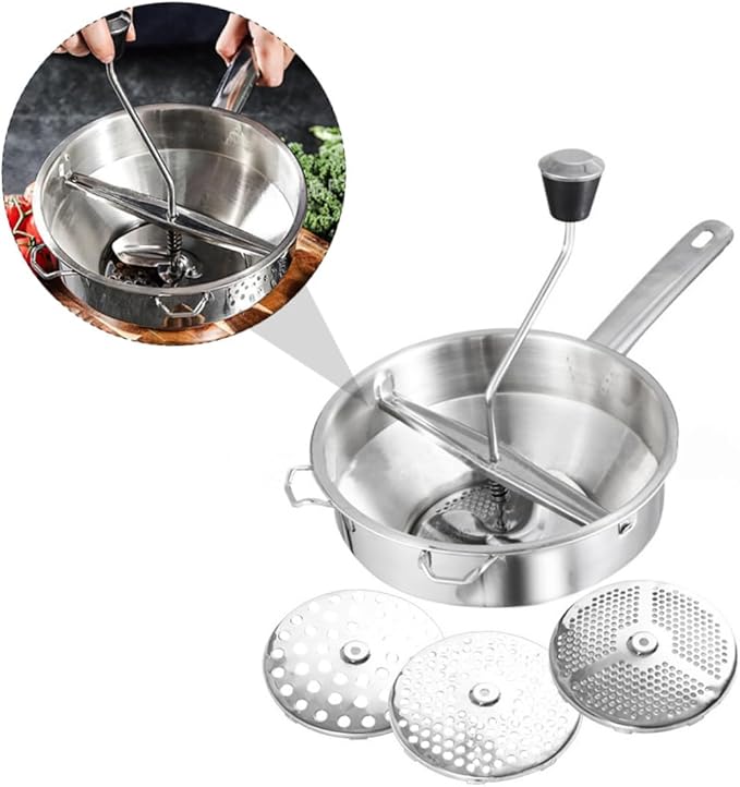 Stainless Steel Food Blender for Vegetables and Fruits Multi-functional Cooking Tool for Home and Kitchen with Comfortable Grip and Professional Design