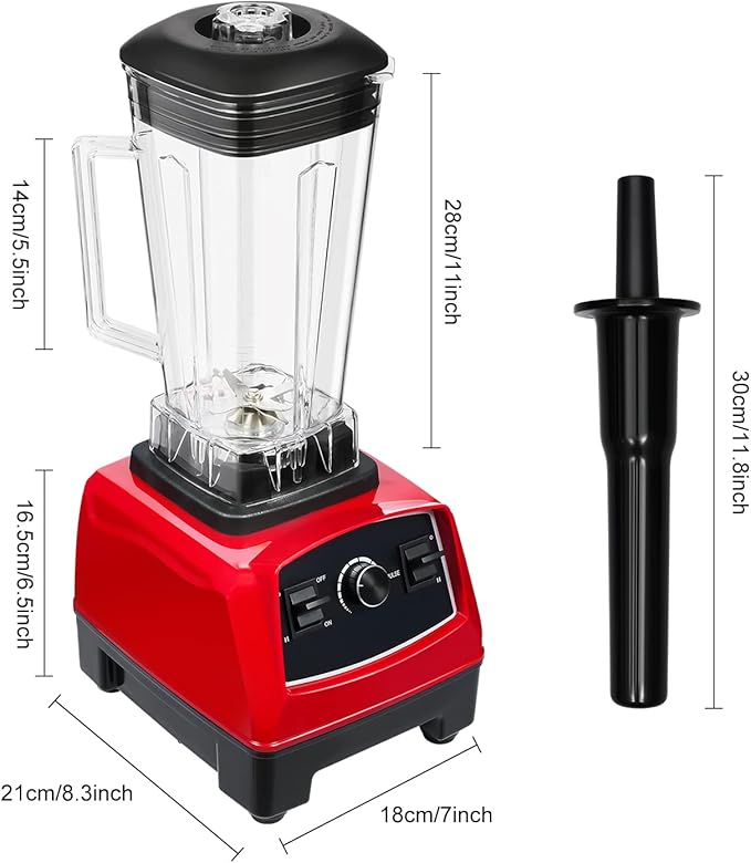 Professional Blender 2200W Heavy Duty Commercial Blender Mixer Juicer Countertop Smoothie Blender 68oz Fruit Juicer Vegetables Mixer Adjustable Speed with 6 Blades
