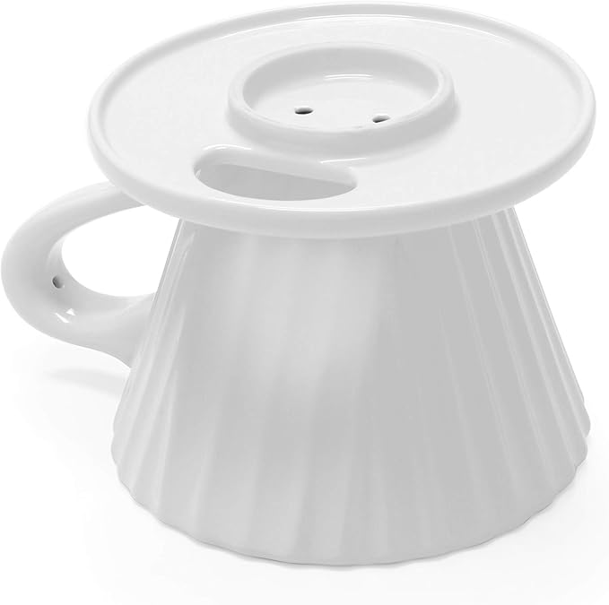 Chantal Lotus ceramic pour over coffee dripper 8 ounces White