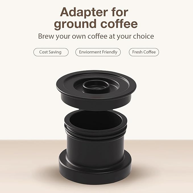 Portable Electric Espresso Machine Car Mini Coffee Maker with Heating Function 15 Bar Extraction Compatible with NS/DG Pods &amp Ground Coffee for Hiking Camping Travel RV Fishing