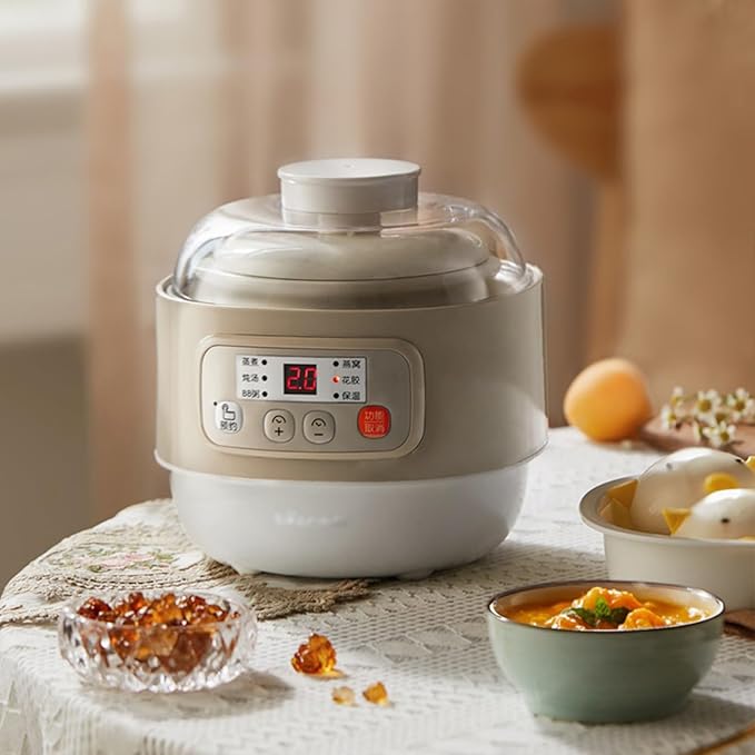Rice Cookers Electric Stew Cup Ceramic Slow Cooker Soup Casserole Porridge Pot Electric Rice Cooker Rice Maker
